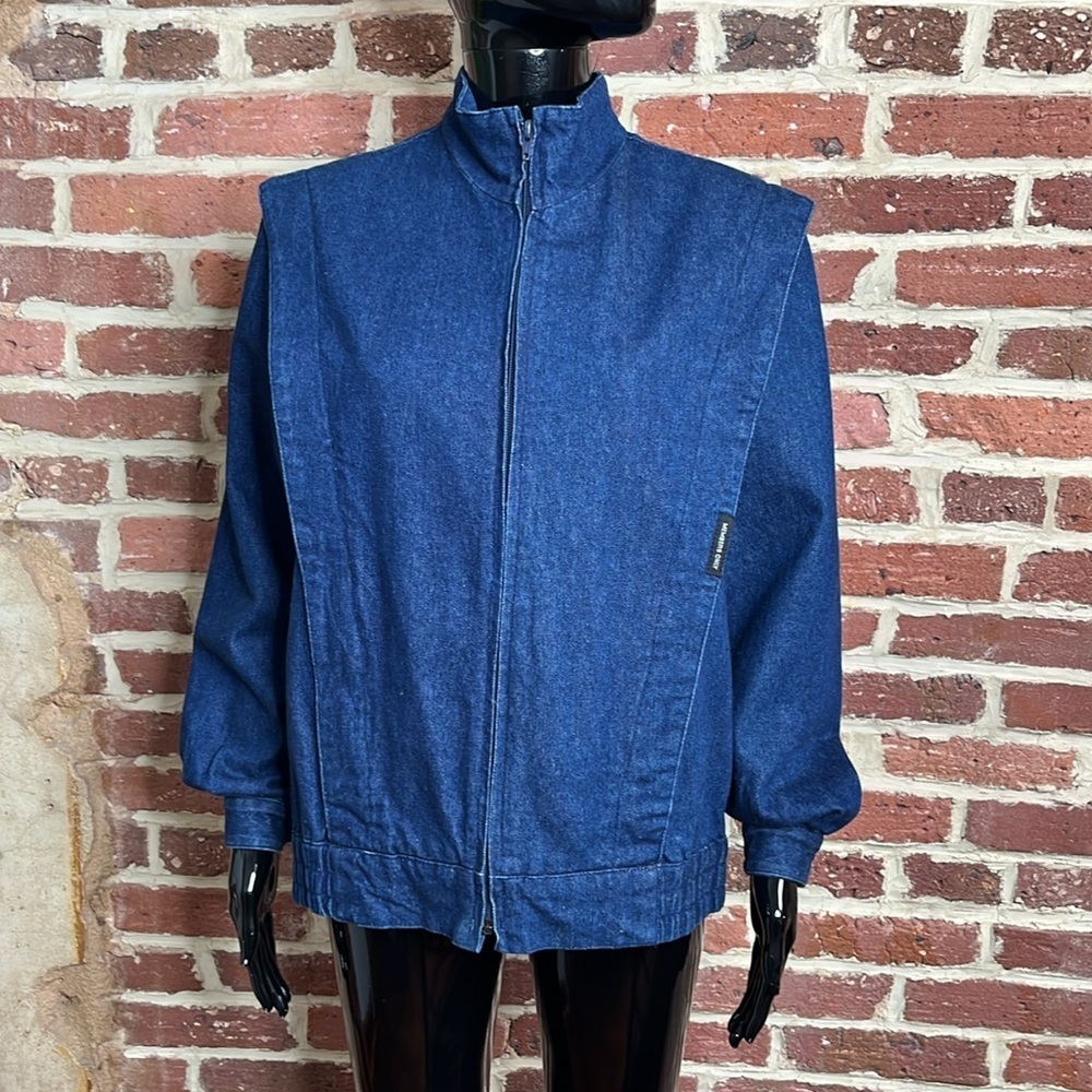 Vintage 1980s Members Only Jacket with Flanges in Dark Denim Size S - Picture 3 of 9